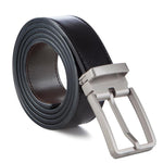 Enzo Brushed Silver with Black/Brown Strap